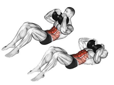 عکس عضلات درگیر در حرکت کرانچ لندماین